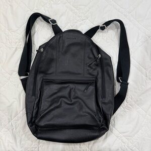 Cole Haan black leather backpack